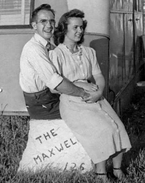 Image of Mr and Mrs James Maxwell at Olivet trailer park